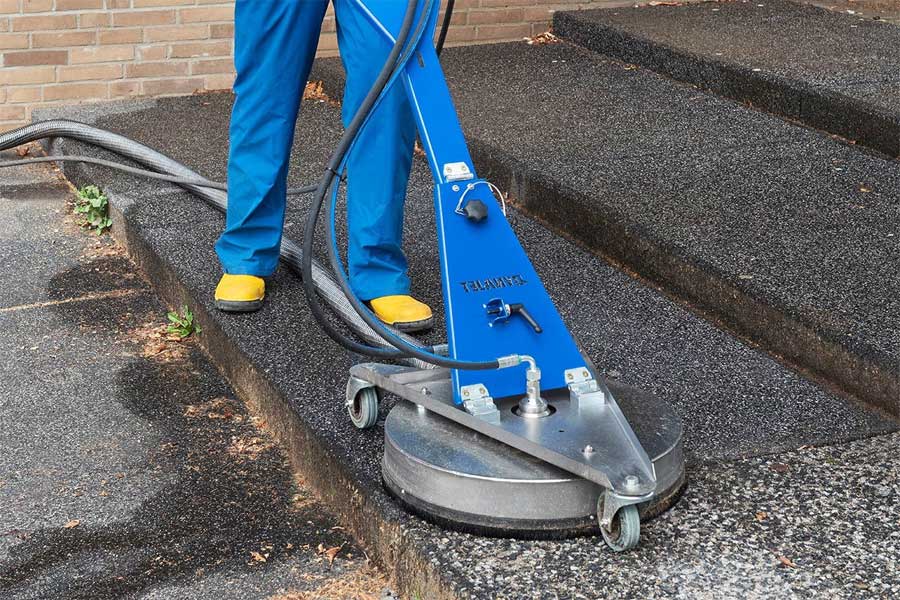 lavage à pression parking